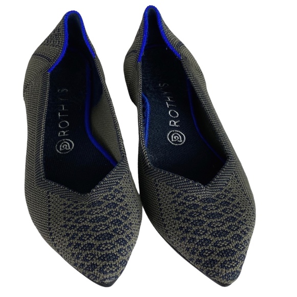 Rothy's Womens 9 Ballet Flats Shoes Walnut Python Tan Black RARE Retired - Picture 4 of 8